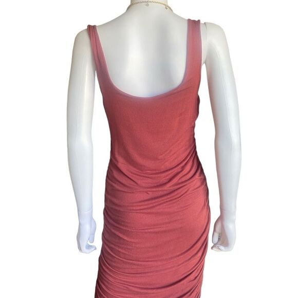 Fashion Nova Mauve Sleeveless Ruched Maxi Dress. Size Large. - Picture 6 of 9